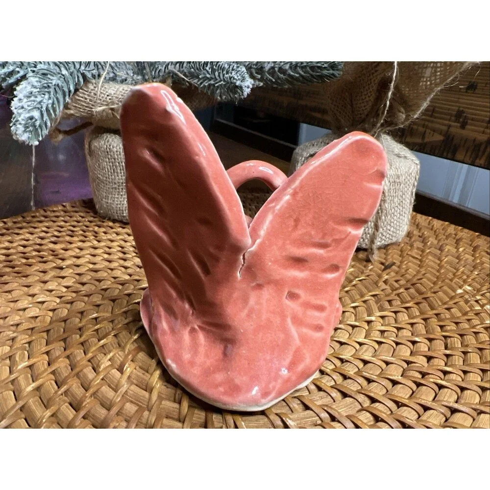Handmade Pottery Decorative  Angel Figurines, Heart , Praying, Primative